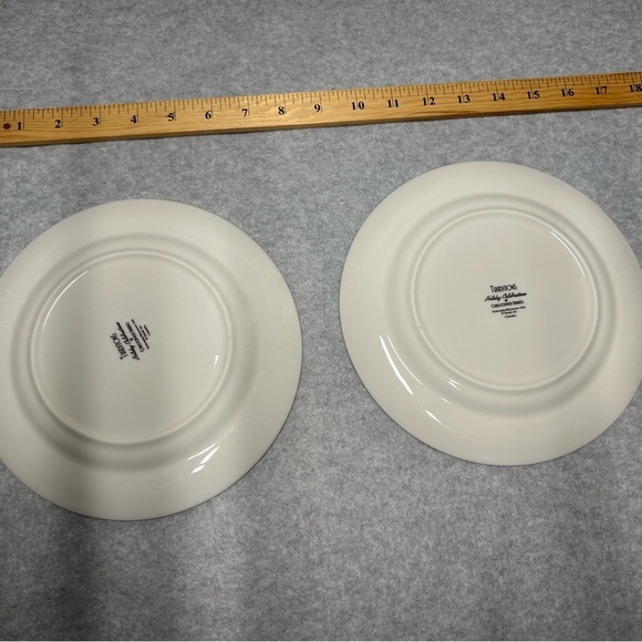 2 Christopher Radko Traditions Holiday Celebrations Christmas salad plate dish - Picture 2 of 2